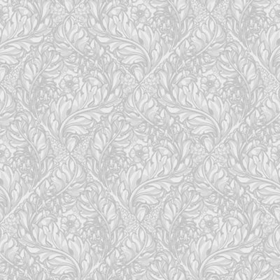 Llewelyn-Bowen Off The Wall Silver Grey Floral LB25104 Wallpaper