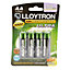 LLOYTRON NiMH Rechargeable AccuUltra Batteries, AA Size, 2700mAh  4 Pack