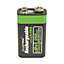 LLOYTRON NiMH Rechargeable AccuUltra Battery 9V(PP3) Size  250mAh  1 Pack