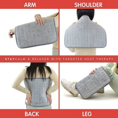 Lloytron STAYWARM Electric Heat Therapy Pad/Hot Water Bottle, Grey