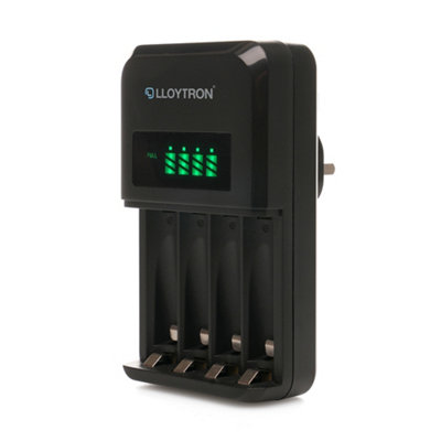 Lloytron Ultra Fast AA/AAA Intelligent LCD Battery Charger for NiMH