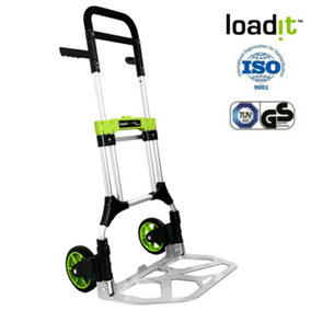 LoadIt 250kg Heavy Duty Folding Trolley Sack Truck Barrow, Hand Truck, Moving Trolley on Wheels, ISO 9001 & TUV GS