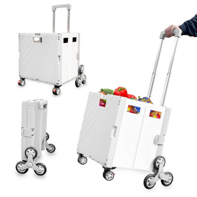 LoadiT Box with Stair Climbing Wheels 60kg Capacity Shopping Trolley Box 46L Volume Heavy Duty Storage