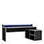 Loadout Black Storage Gaming Desk 3 Shelves with Colour Changing LED