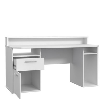 Loadout White Gaming Desk with Colour Changing LED