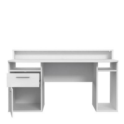 Loadout White Gaming Desk with Colour Changing LED