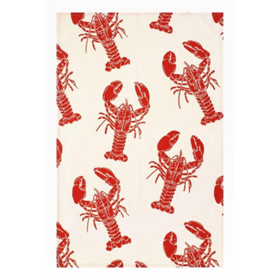 Lobster Food & Drink Print 100% Cotton Tea Towel
