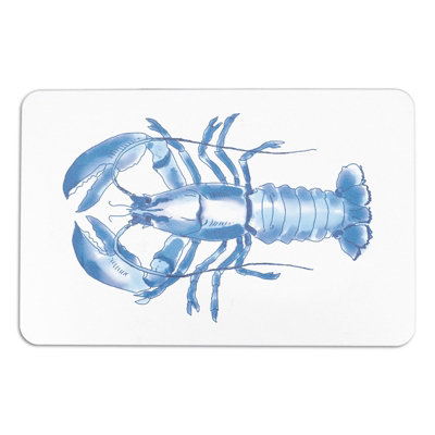 Lobster White Non Slip Stone Bath Mat
