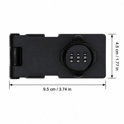 Lock 3 Digit Sliding Keyless Combination Security Pad Bolt For Garden ...