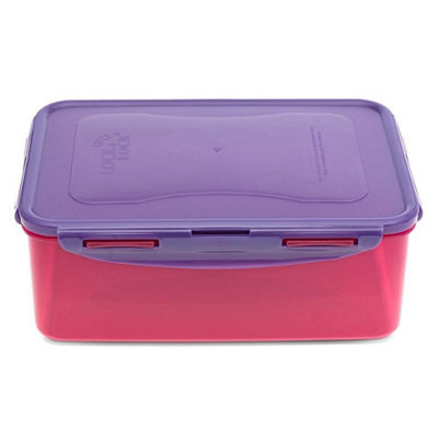 Lock & Lock Rectangular Food Tub Pink/Purple (2.6L) | DIY at B&Q