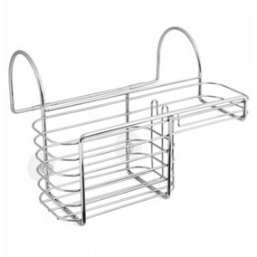 Lock n Roll Over The Bath Combi Basket Silver