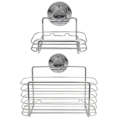 Lock n Roll Soap Dish & Rectangular Basket Set