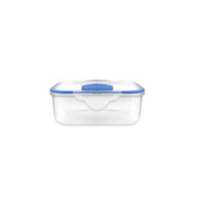 Lock n Seal Rectangular Food Container Clear/Blue (1.2L)