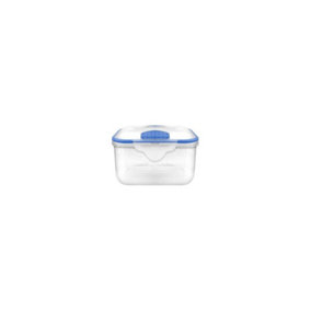 Lock n Seal Square Food Container Clear/Blue (0.6L)