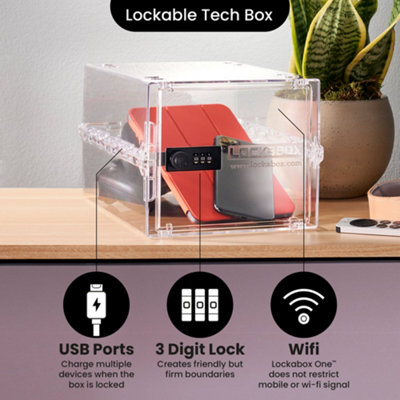 Lockabox One™ Boîte De Rangement Verrouillable 10L Blanc Opale - Sécurité Aliments Médicaments
