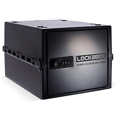 Lockabox One - Everyday Lockable Storage Box for Food, Medicines, Tech, and Home Safety (Jet)