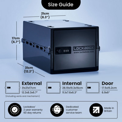 Lockabox One - Everyday Lockable Storage Box for Food, Medicines