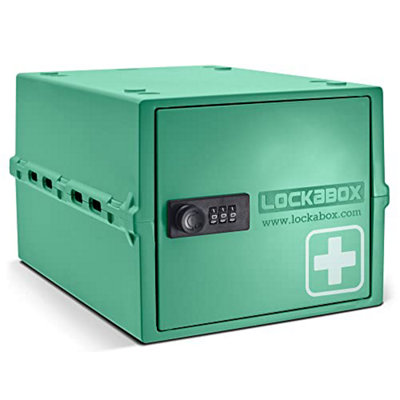 Lockabox One - Everyday Lockable Storage Box for Food, Medicines, Tech, and Home Safety (Medi Green)