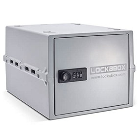 Lockabox One - Everyday Lockable Storage Box for Food, Medicines, Tech, and Home Safety (Opal White)