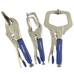 Locking Welding Sheet Metal Clamp C Clamps 3pc Mole Vice Grip Pliers