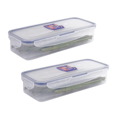 LocknLock 1L Rectangular Bacon Storage Box Pack of 2 Airtight BPA-Free ...