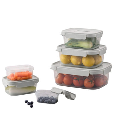LocknLock 5pc Stackable Food Storage Container Set Sage Green BPA Free ...