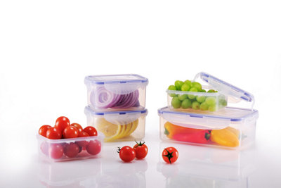LocknLock Classic Clear Rectangular Plastic Airtight Food Storage ...