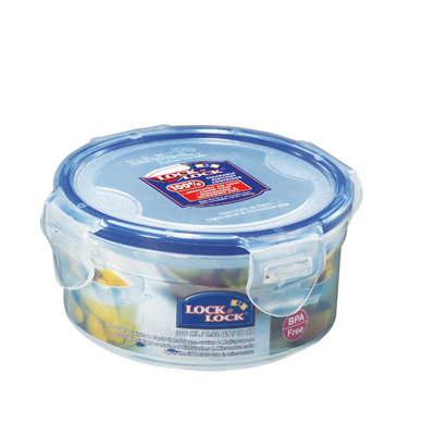 LocknLock Classic Clear Round Plastic Easy Clean Airtight Reusable Food ...