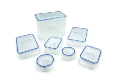 LocknLock Clear Rectangle Plastic Airtight Food Storage Container Set ...