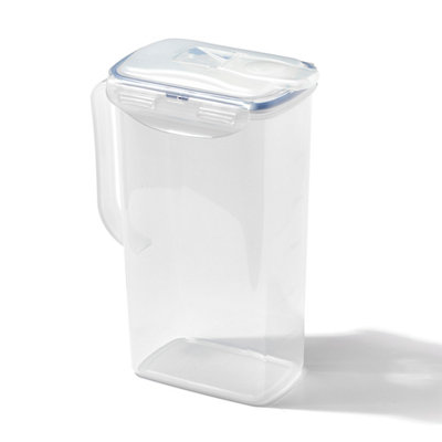 LocknLock Hydration Clear Rectangular Plastic Durable Fridge Door Jug ...