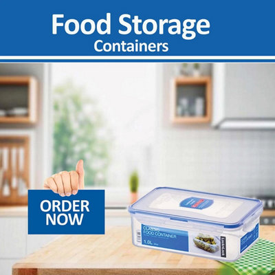 LocknLock Rectangular Classic Food Container 1L (34oz) 207 x 134 x 70mm ...