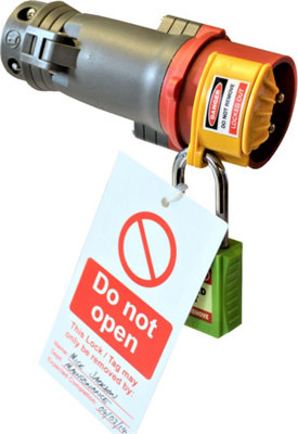Lockout Tagout Pin & Sleeve Plug - 16A - 125A - Yellow
