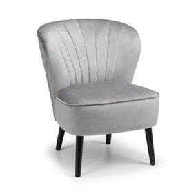 Loco Velvet Accent Chair - Grey