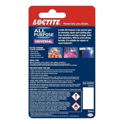 Loctite All Purpose Extra Strong Adhesive 20ml (2 Pack) - Extra Strong ...