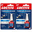 Loctite Medium Strength Easy to Use Threadlocker Transparent Adhesive 5g, 2 Pack