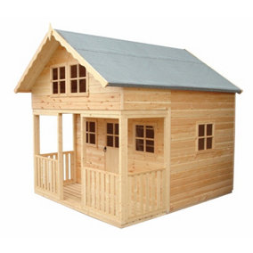 Lodge 8 x 9 Feet Single Door with Two Fixed and Three Opening Windows Playhouse