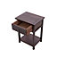 Lodini 1 Drawer Brown Bedside Table