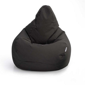 Loft 25 Bean Bag Gamer Chair Living Room Water Resistant Indoor Outdoor Beanbag, Dark Grey