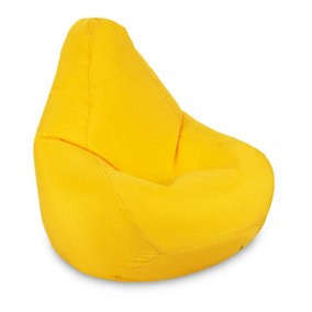 Loft 25 Bean Bag Gamer Chair Living Room Water Resistant Indoor Outdoor Beanbag, Yellow