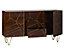 Loft Dark Mango Wood 3 Drawers 2 Door Medium Sideboard