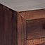 Loft Dark Mango Wooden 1 Door And 3 Drawers Sideboard
