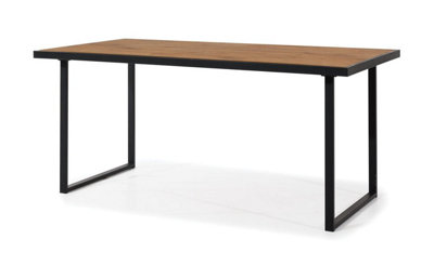 Loft Dining Table - Oak Lancelot & Black - H760mm W1700mm D900mm