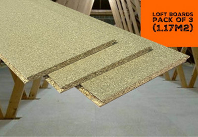 Loft floorboards chipboard tongue and groove  PACK OF 3 (inc delivery)