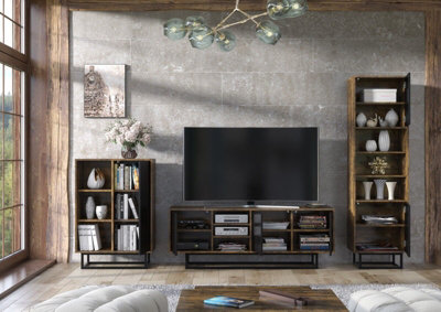 Oak industrial hotsell tv unit