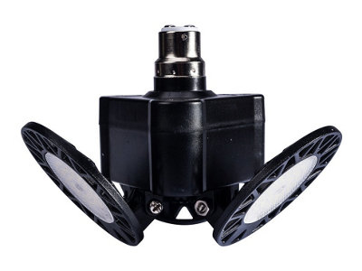 Loft & Shed Bulb LED Mains Powered Bulb 4000 Lumens with Adjustable Panels