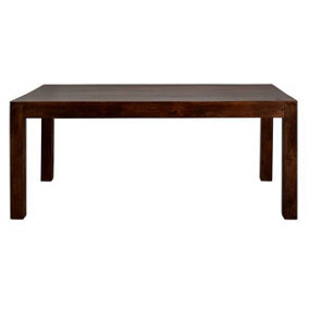 Loft Solid Mango Wood Large Dining Table 6Ft (180Cm) In Walnut