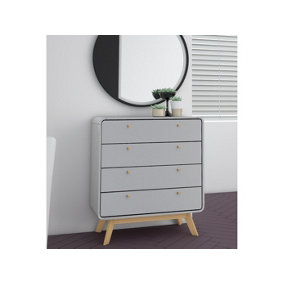 Loft24 cassie chest with 4 drawers in grey