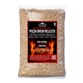 Log-Barn Premium Pizza Wood Pellets  Natural, Odorless & Chemical-Free Fuel for Pizza Ovens, ENPLUSA1 Certified, Sustainable Heat