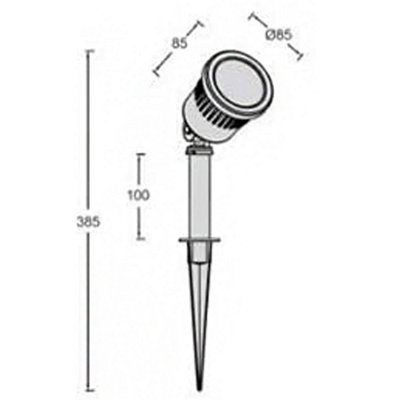 LOGAN - CGC Dark Grey Outdoor Garden Spike LED Light - 5