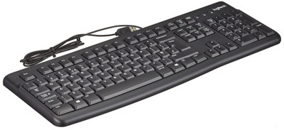 Logitech K120 Wired Business Keyboard for Windows or Linux, USB Plug ...